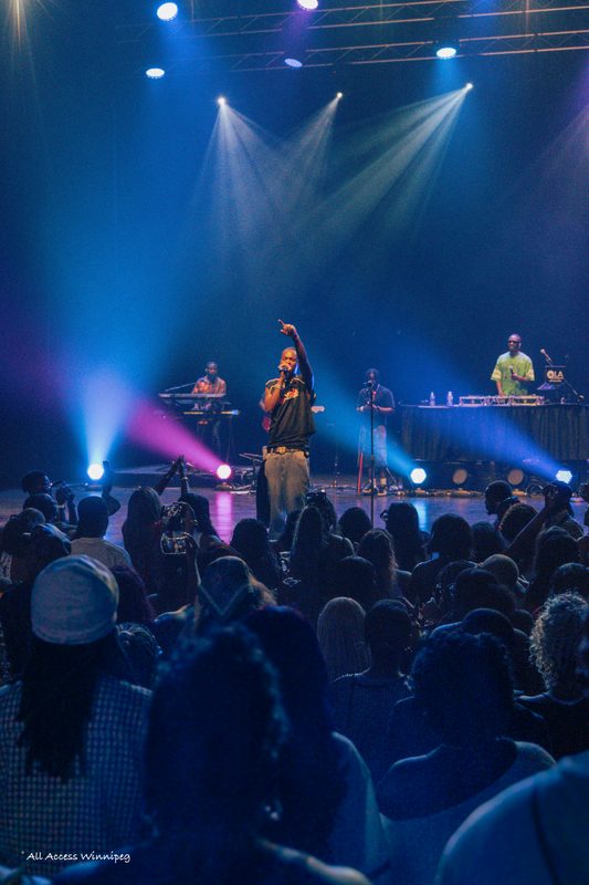 Performer on stage, live concert, Winnipeg