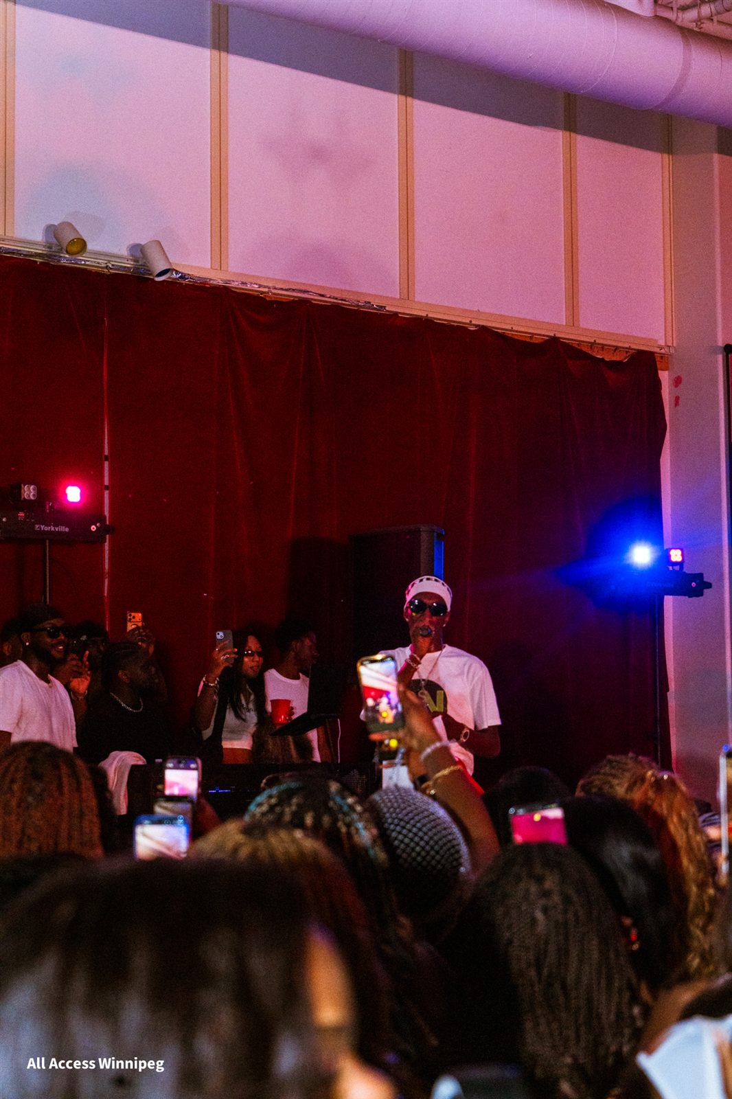 MAVO performing to the crowd, City Oasis Hall, Winnipeg