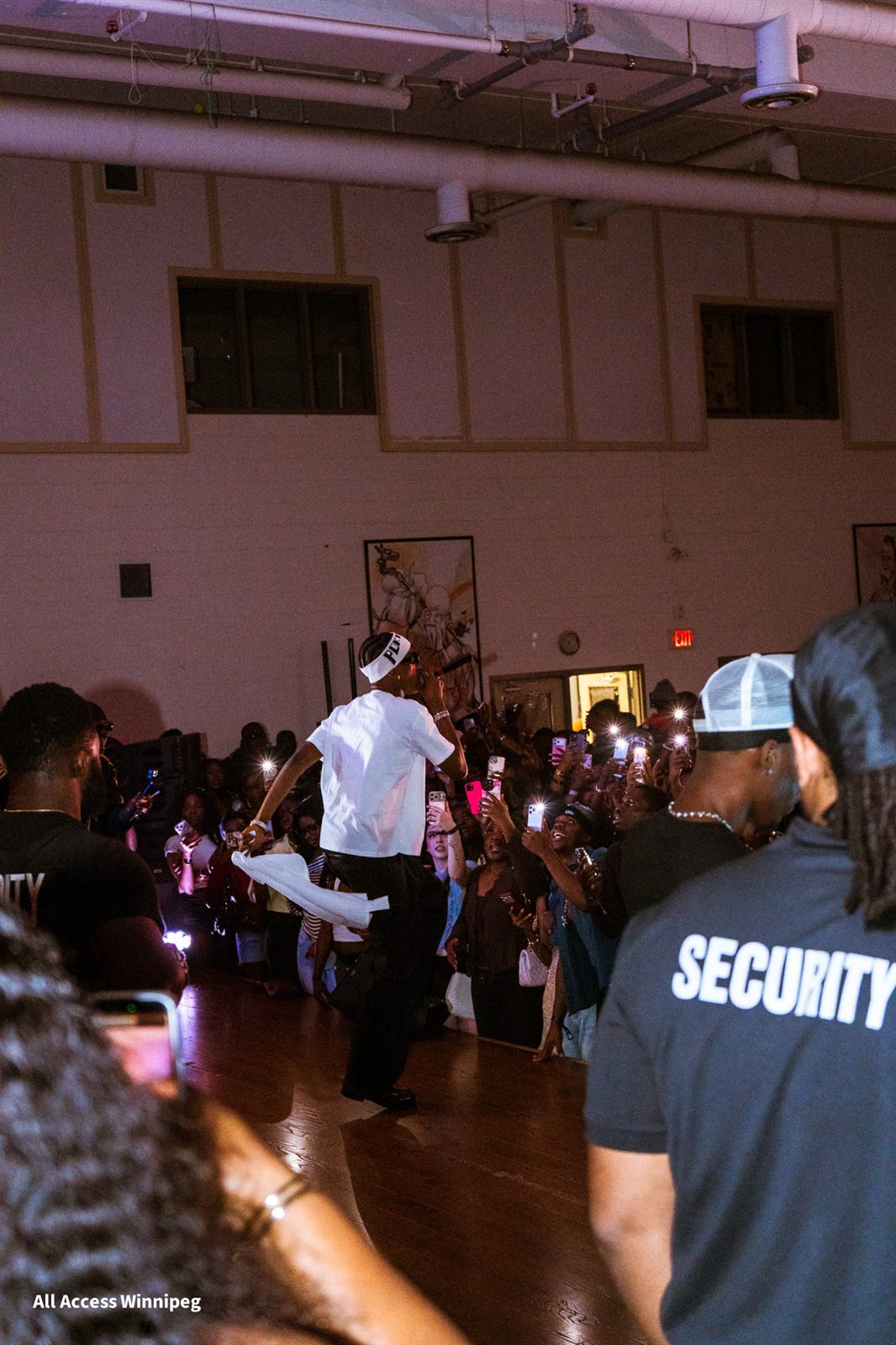 MAVO mid-performance jump, City Oasis Hall, Winnipeg