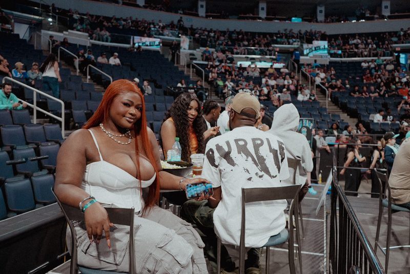Community members courtside, candid moment, Winnipeg